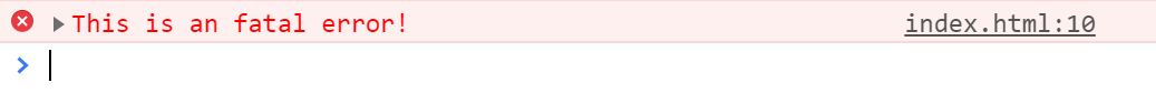 Console error