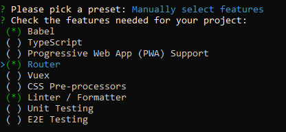 vue create Modules