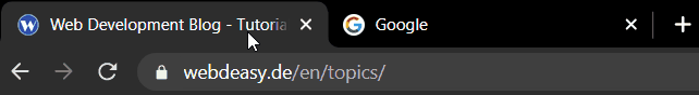 Display a different tab title when switching tabs (demo function)