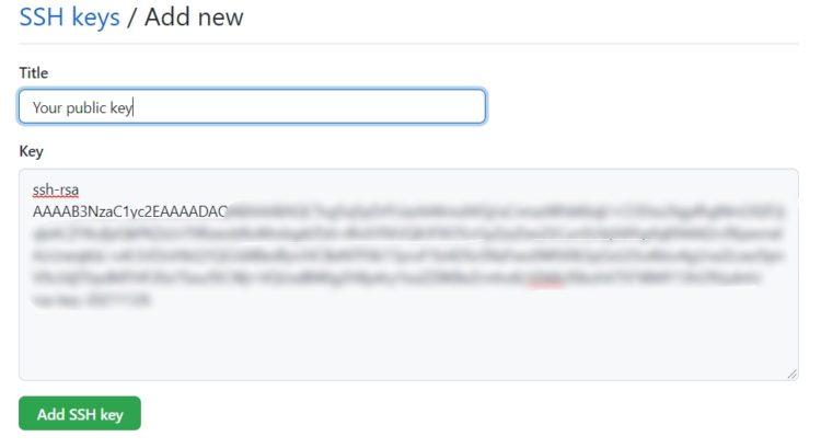 GitHub Add SSH Key