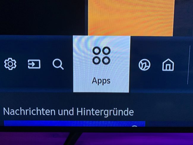 Samsung "Apps" im Menü