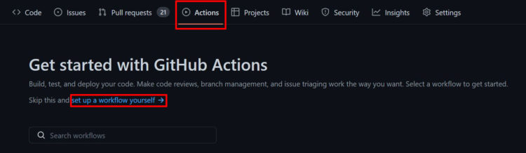 GitHub Actions: Create CI/CD workflow