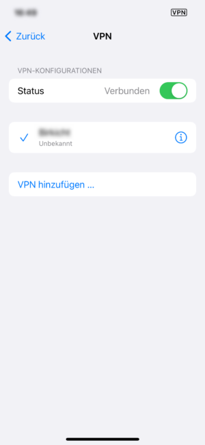 VPN unter iOS einrichten