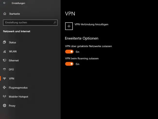 Set up VPN under Windows