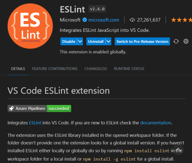 ESLint Extension