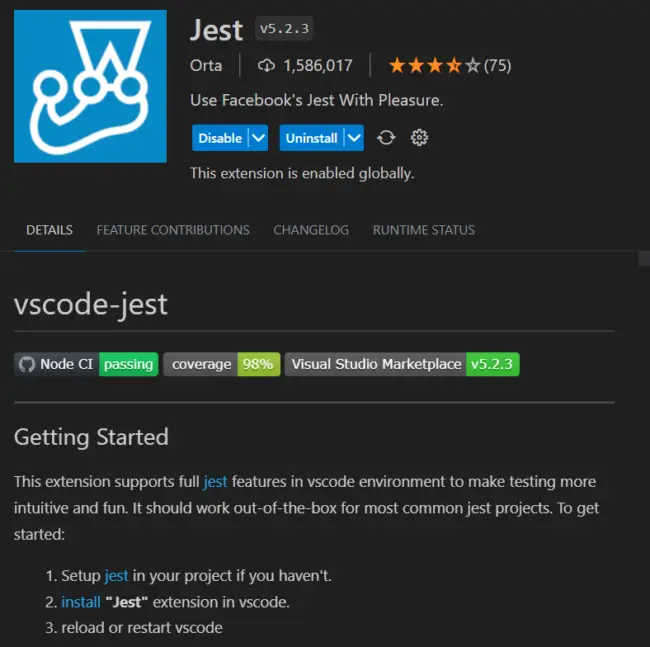 Jest Extension