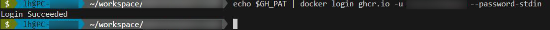 Successful Docker login to the GitHub Container Registry (ghcr.io)